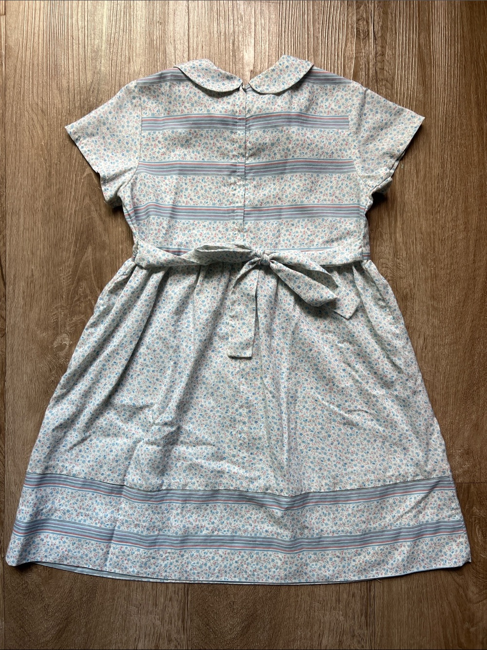 Vintage Jayne Avery Girls Multicolor Floral Dress with Collar & Bows Size 6 - Picture 8 of 12